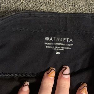 Athleta black cheetah tights